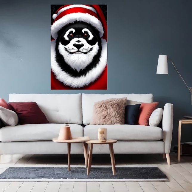 Panda Santa Claus Portrait | AI Art Poster (Creator Uploaded)