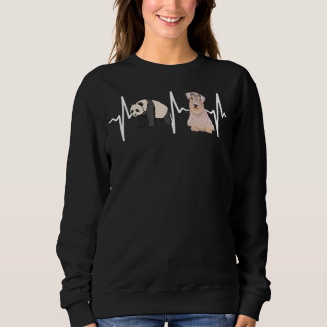 Panda Sealyham Terrier Heartbeat Dog Sweatshirt (Front)