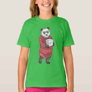 Panda Secretary Stack of Paper T-Shirt