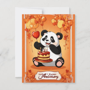 Panda selivraition anniversary invitation