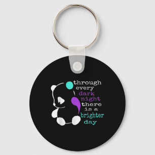 Panda Semicolon Gift Suicide Prevention Awareness Keychain