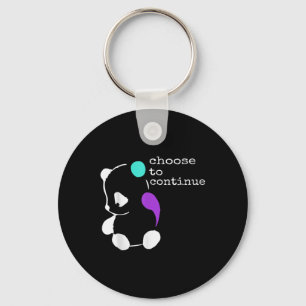 Panda Semicolon Gift Suicide Prevention Awareness Keychain