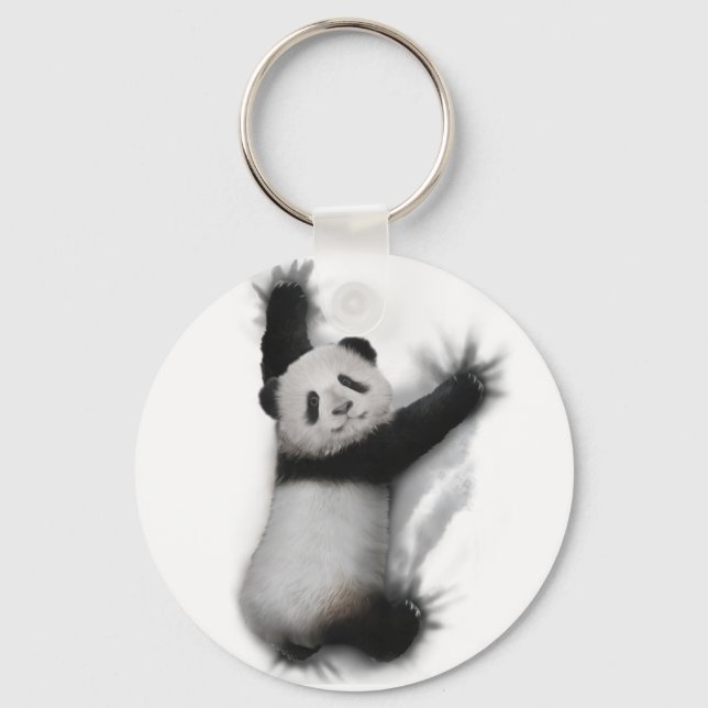 Panda Shirt Humorous Graphic Animal T-Shirt Gifts  Keychain (Front)
