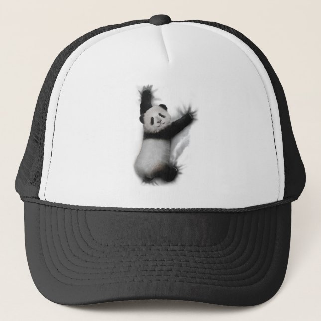 Panda Shirt Humorous Graphic Animal T-Shirt Gifts Trucker Hat (Front)