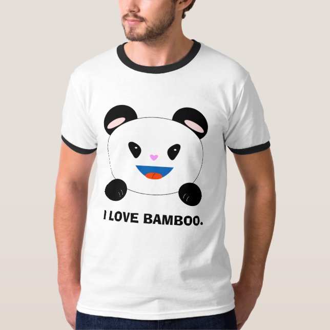 Panda Shirt , I LOVE BAMBOO. (Front)