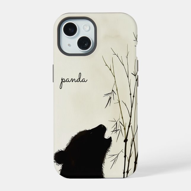 Panda Silhouette Iphone Case (Back)