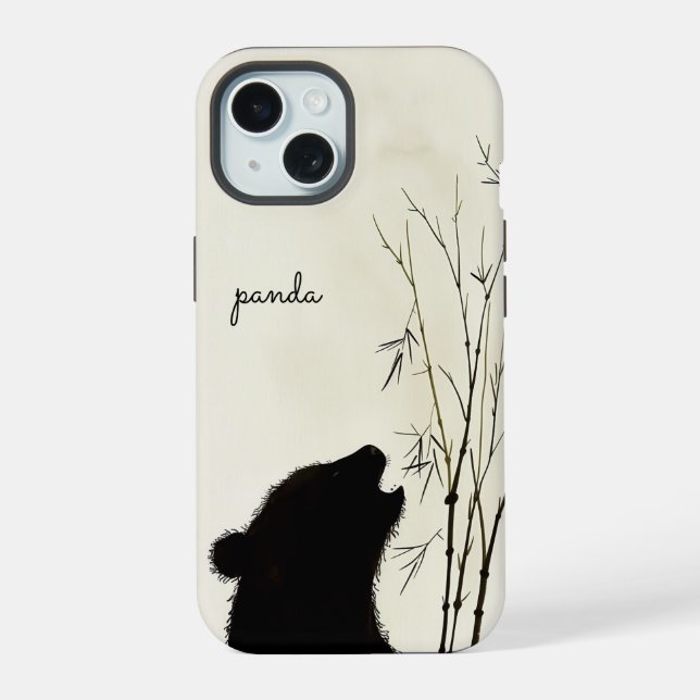 Panda Silhouette Iphone Case (Back)
