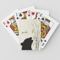 Panda Silhouette Playing Cards