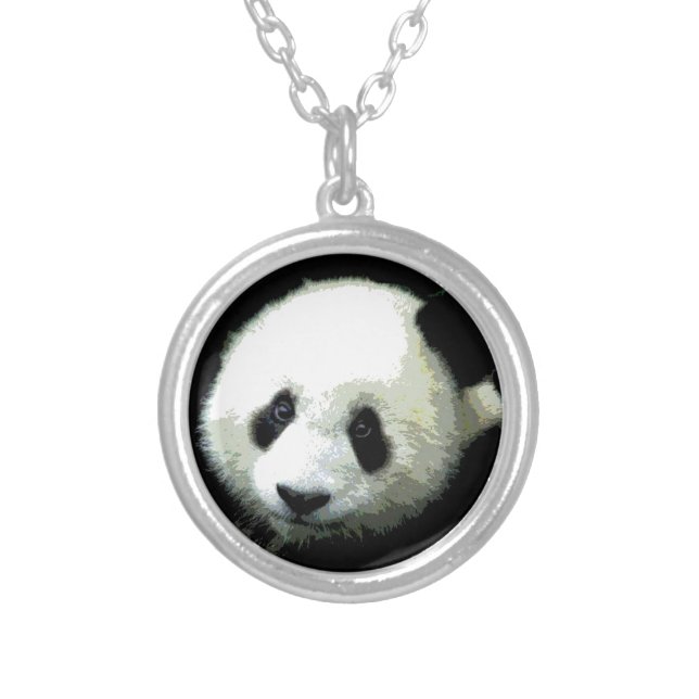 Panda Silver Plated Necklace (Front)