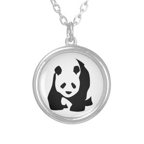 Panda Silver Plated Necklace