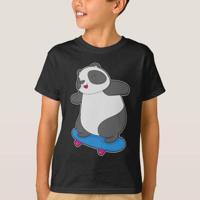 Panda Skater Skateboard T-Shirt (Front)