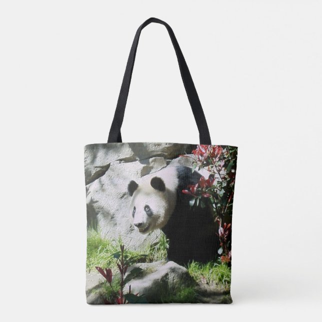 Panda Smile - I Iove Pandas  Tote Bag (Back)