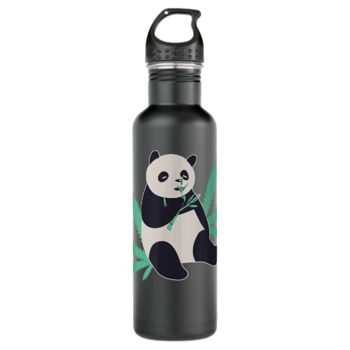 Panda Smoking Weed animal lover gift Stainless Steel Water Bottle