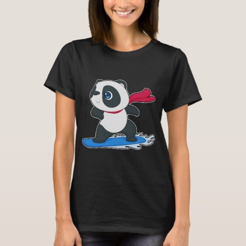 Panda Snowboard Winter sports T_Shirt