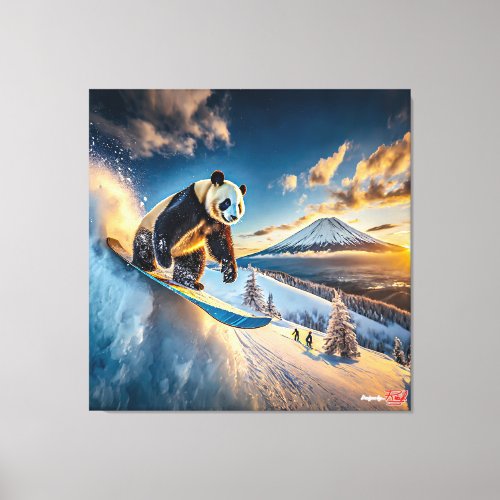 Panda Snowboarding Japan Designer Rich AMeN Gill Canvas Print