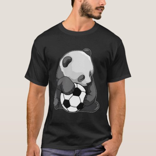 Panda Soccer Soccer Player Sports T_Shirt