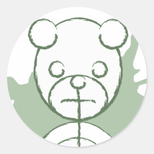 panda splatz. classic round sticker