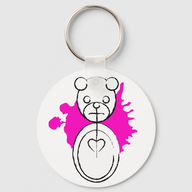 panda splatz. keychain (Front)