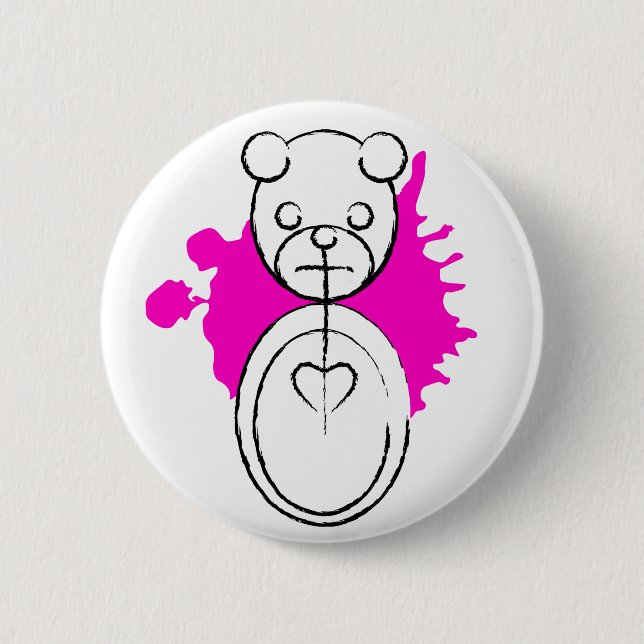 panda splatz. pinback button (Front)