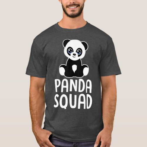 PANDA SQUAD Cute Panda Lover Gift Toddlers Girls T_Shirt