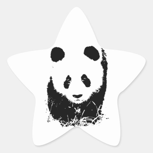 Panda Star Sticker