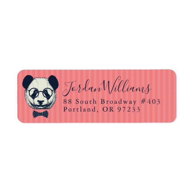 Panda Stripes | Add Your Name Label (Front)