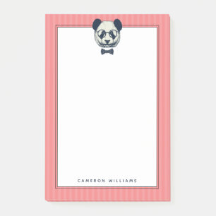 Panda Stripes   Add Your Name Post-it Notes