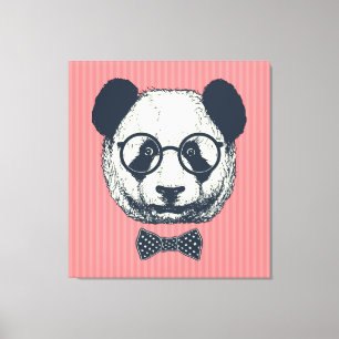 Panda Stripes Canvas Print