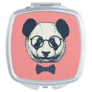 Panda Stripes Compact Mirror