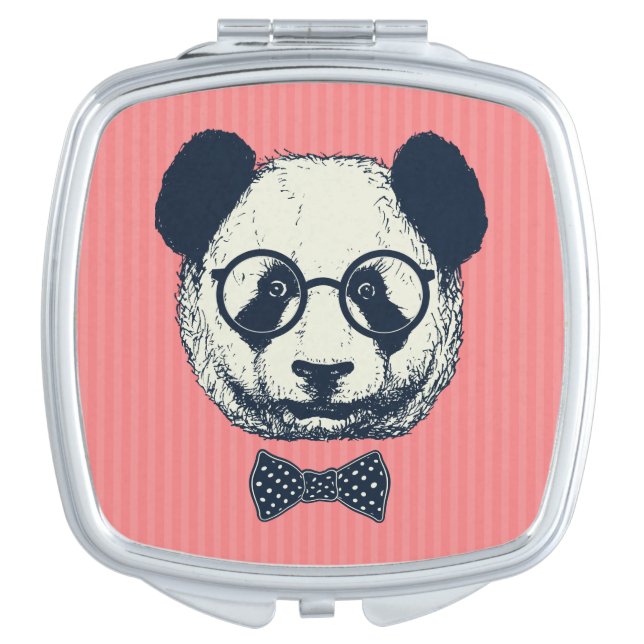 Panda Stripes Compact Mirror (Front)