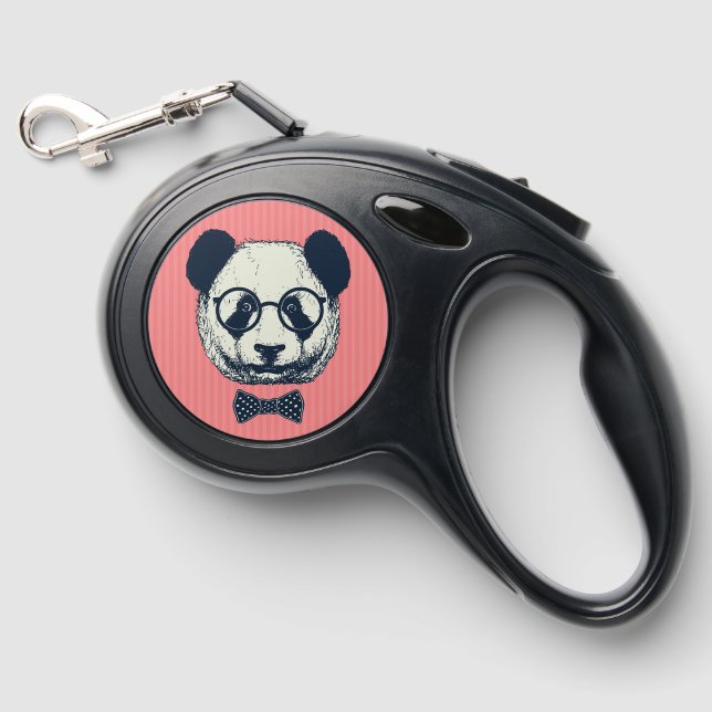 Panda Stripes Retractable Pet Leash (Front)
