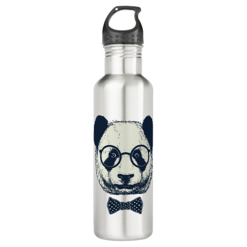 Panda Stripes Stainless Steel Water Bottle