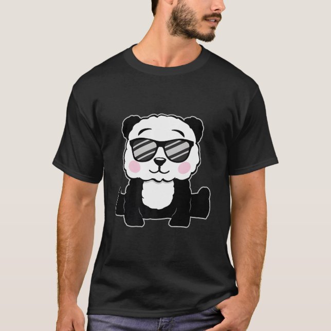 Panda Sunglasses For And T-Shirt (Front)