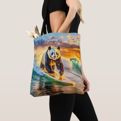 Panda Surfing Design By Rich AMeN Gill Tote Bag