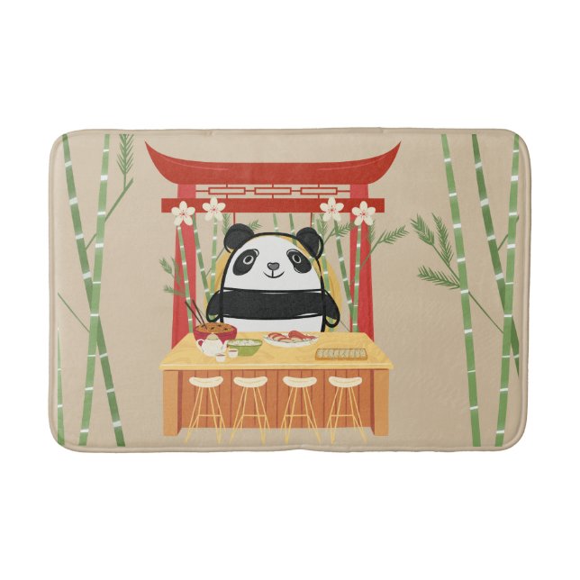 panda , sushi bath mat (Front)