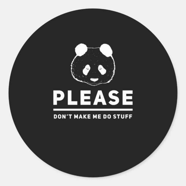 Panda Sweet Funny Funny Koala Animals Classic Round Sticker (Front)