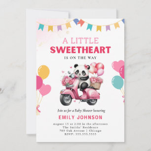 Panda Sweetheart Baby Shower Invitation
