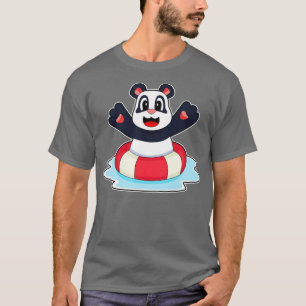 Panda Swimming Lifebuoy T-Shirt