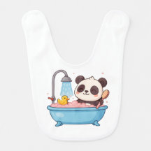 panda take a bath baby shirt