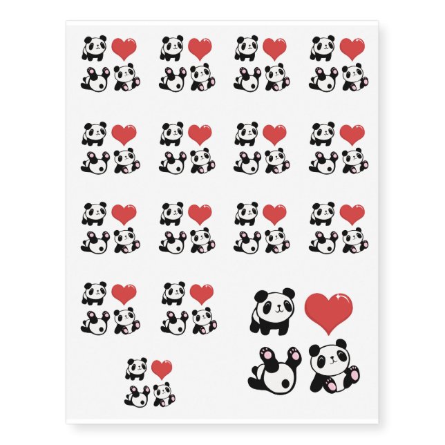 Panda Temporary Tattoos (Front)