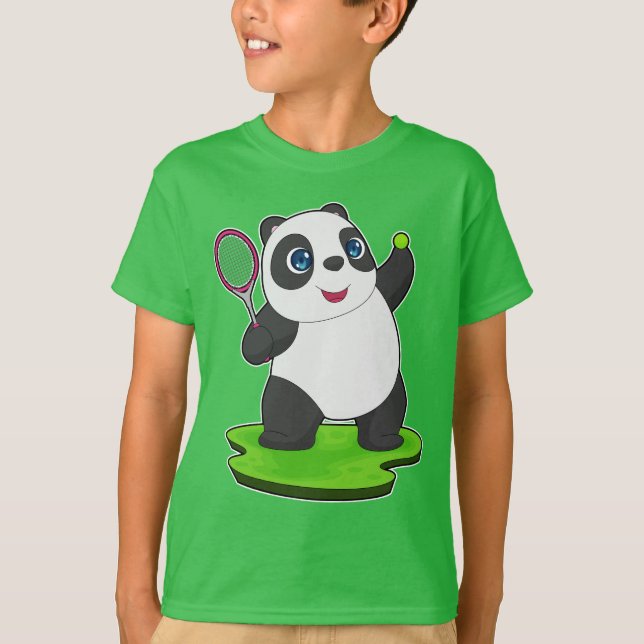 Panda Tennis Tennis racket T-Shirt (Front)