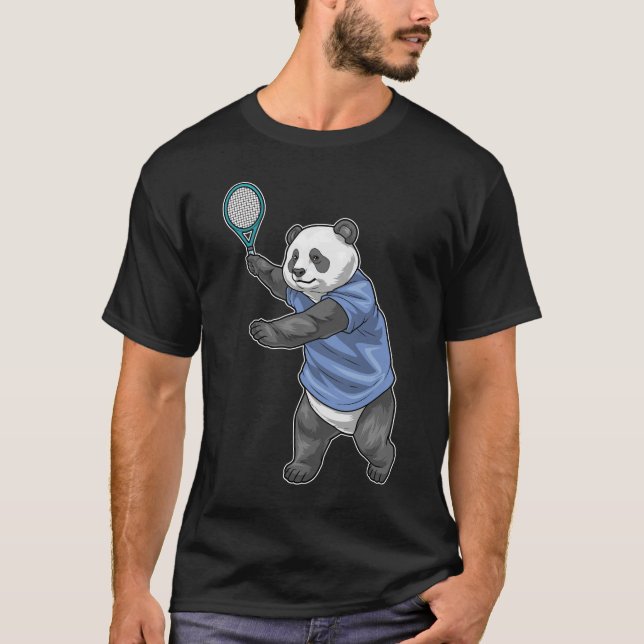 Panda Tennis Tennis racket T-Shirt (Front)