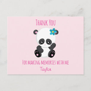 Panda Thank You for making memories Postcard