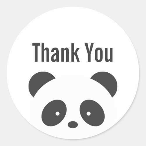Panda thank you stickers