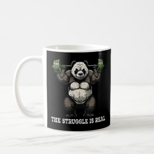 Panda The Struggle Is Real Weightlifting Fitness G Coffee Mug