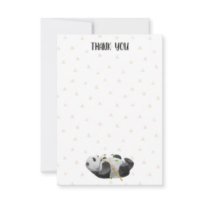 Panda Theme Thank You Note Cards