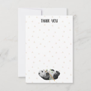 Panda Theme Thank You Note Cards