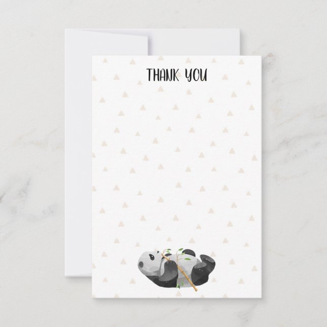 Panda Theme Thank You Note Cards (Front)