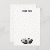 Panda Theme Thank You Note Cards (Front/Back)