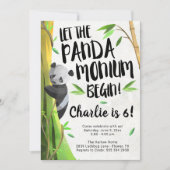 Panda Themed Birthday Party Invitation (Front)